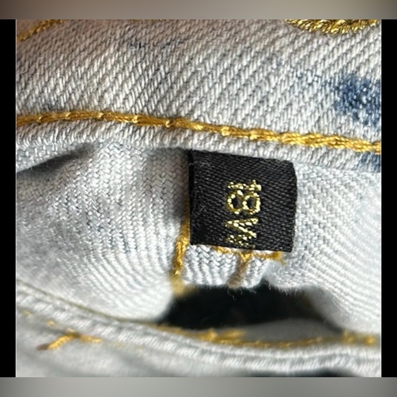 Vintage Coogi Australia Y2K Streetwear Sequin Acid Washed Jeans Size 18W - Picture 4 of 8